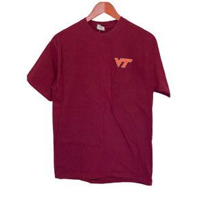 Virginia Tech Hokies "Priceless" S/S T-Shirt Men's Size M Medium Maroon Hanes VT